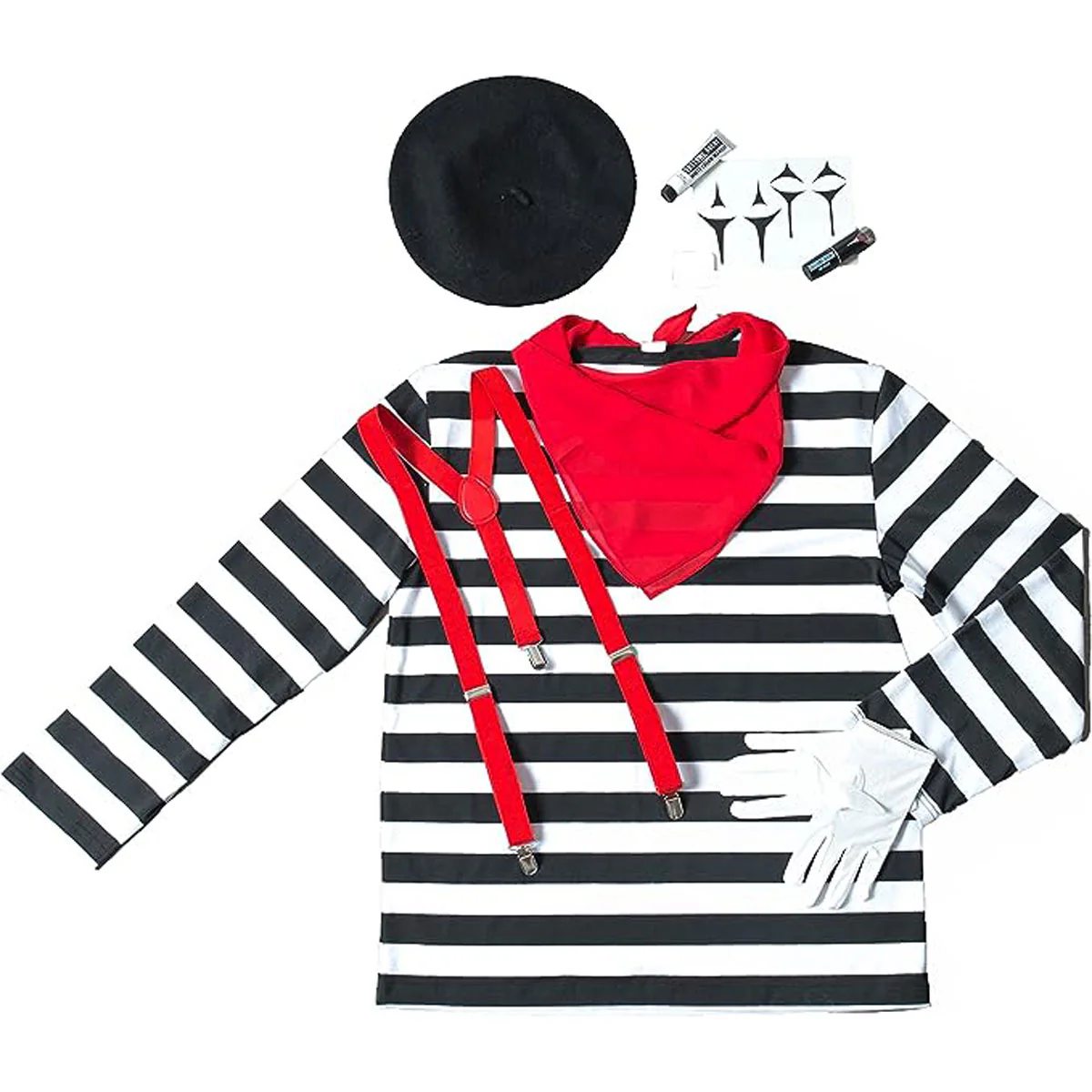 Men's Mime Costume Set - Image 3