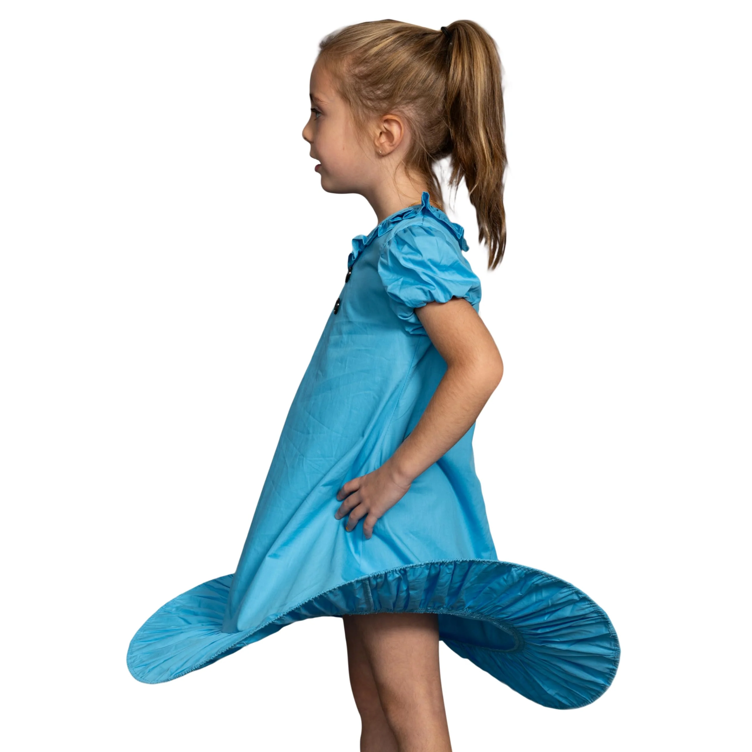 Lucy Comic Strip Good Grief Halloween Costume Cosplay Kids Children Blue Dress - Image 3