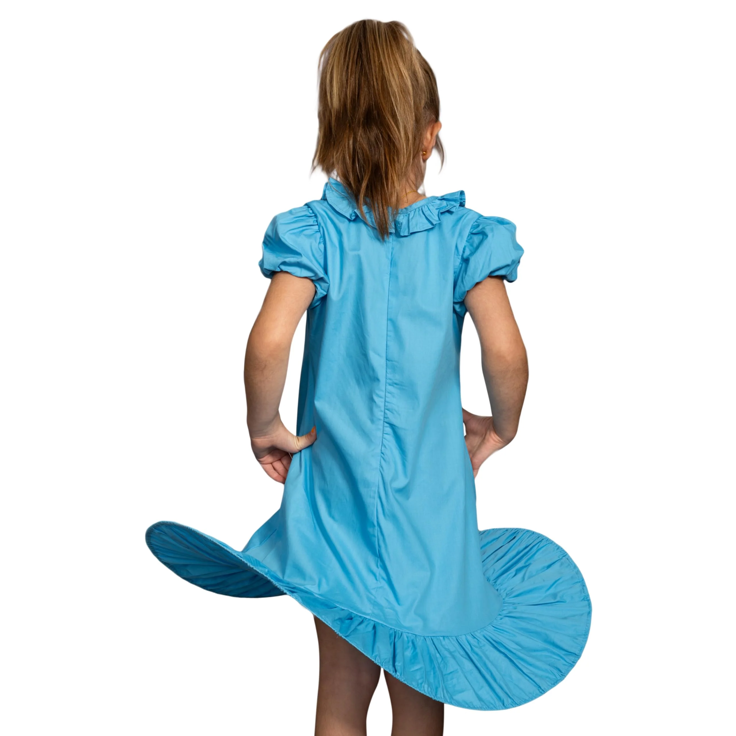 Lucy Comic Strip Good Grief Halloween Costume Cosplay Kids Children Blue Dress - Image 4