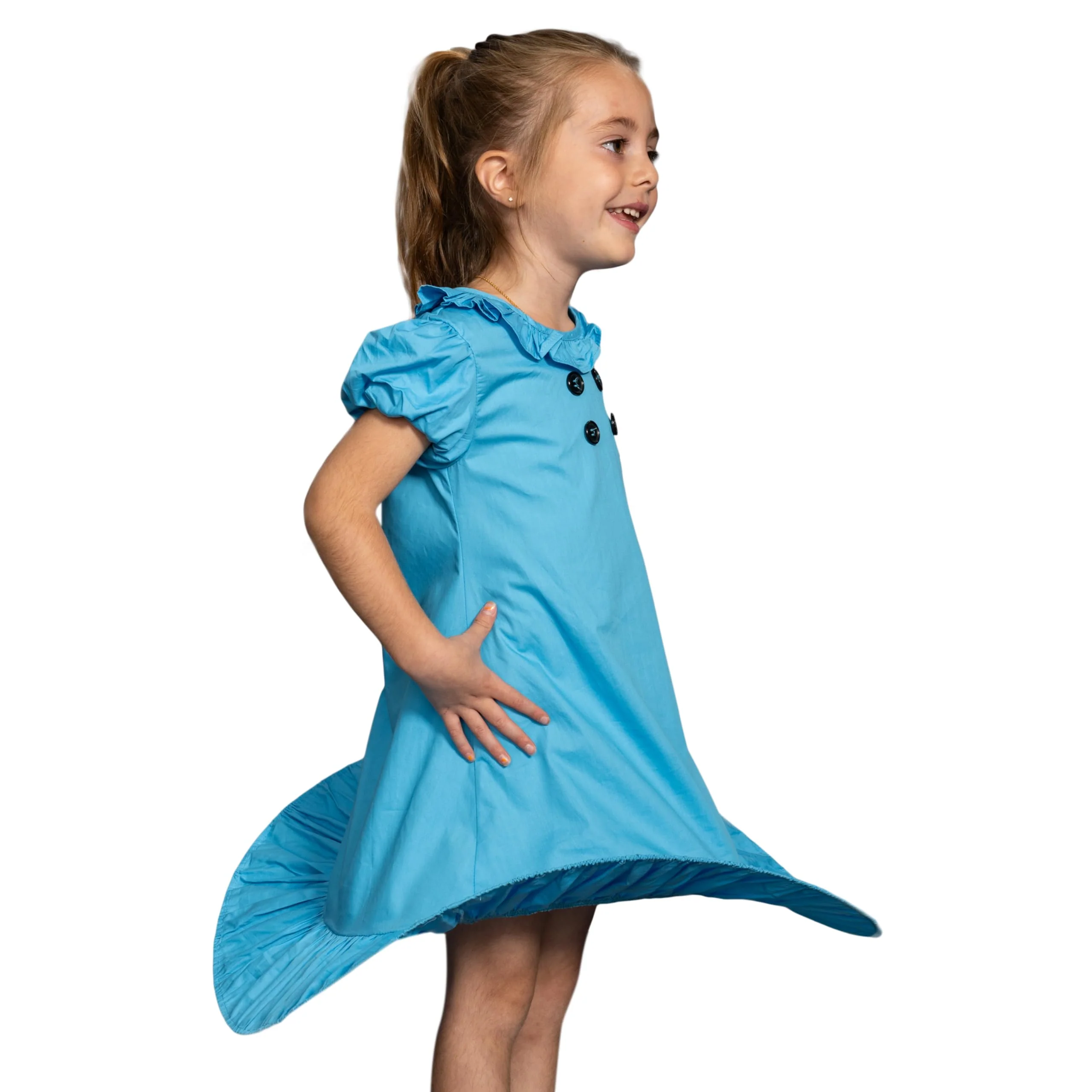 Lucy Comic Strip Good Grief Halloween Costume Cosplay Kids Children Blue Dress - Image 5