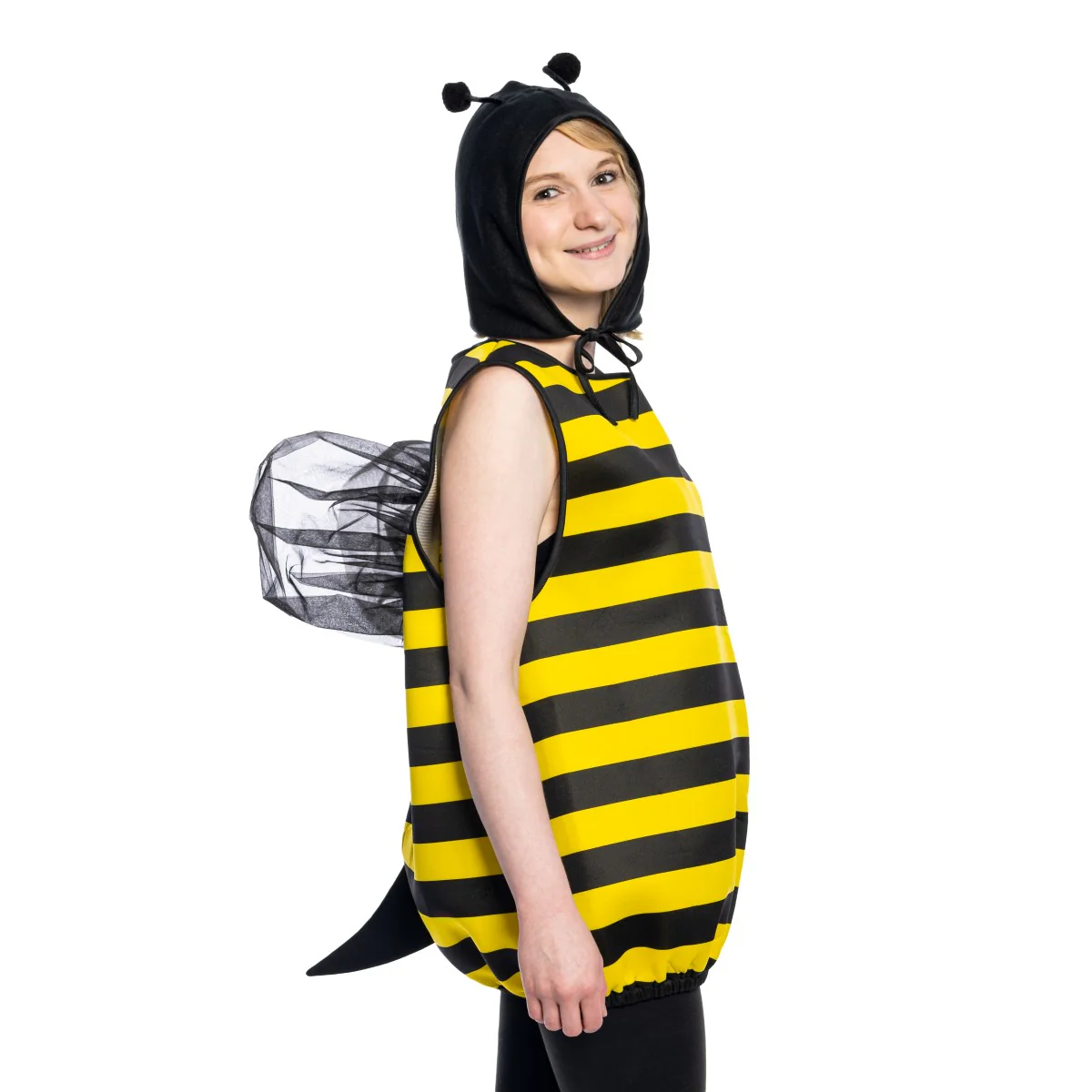 Bumble Bee Halloween Costume with Adjustable Hat Head Piece Pull On Cosplay for Womens - Image 5