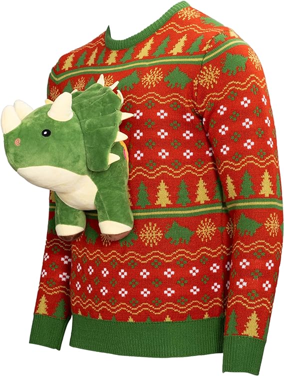 3D Dinosaur Triceritops Detacheable Stuffed Animal Funny Knitted - Image 2