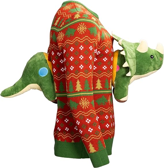 3D Dinosaur Triceritops Detacheable Stuffed Animal Funny Knitted - Image 3