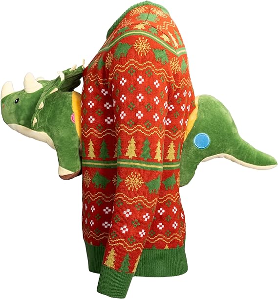 3D Dinosaur Triceritops Detacheable Stuffed Animal Funny Knitted - Image 4