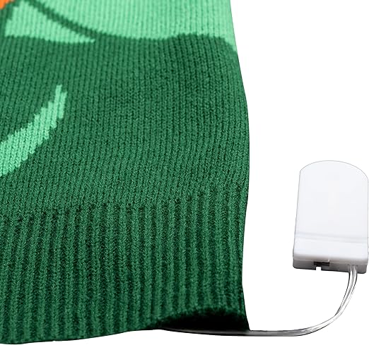 3D T-Rex Santa Hat Light UP Sweater - Image 5