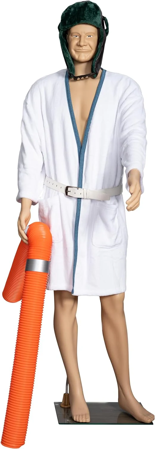 6 feet Tall Mannequin with Robe Belt Hat and Hose Holiday Decoration