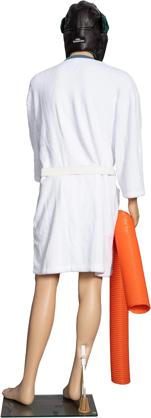 6 feet Tall Mannequin with Robe Belt Hat and Hose Holiday Decoration - Image 4
