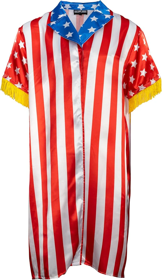 80s Sly Boxing Movie Part 3 Apollo Boxer Halloween Costume Cosplay 2-Piece Set - Image 2