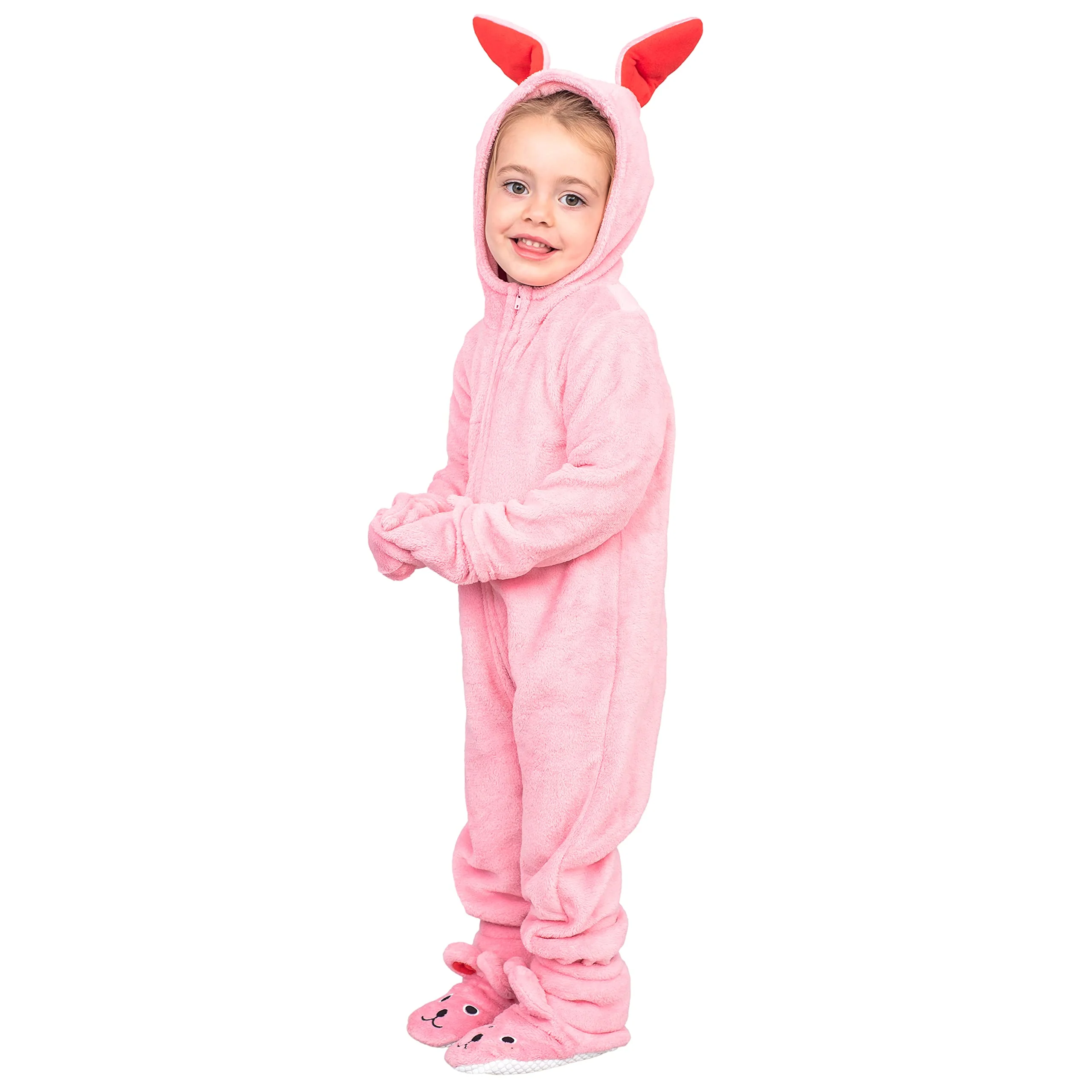 A Christmas Story Pink Bunny Pajamas Christmas Jumpsuit Halloween Costume - Image 2