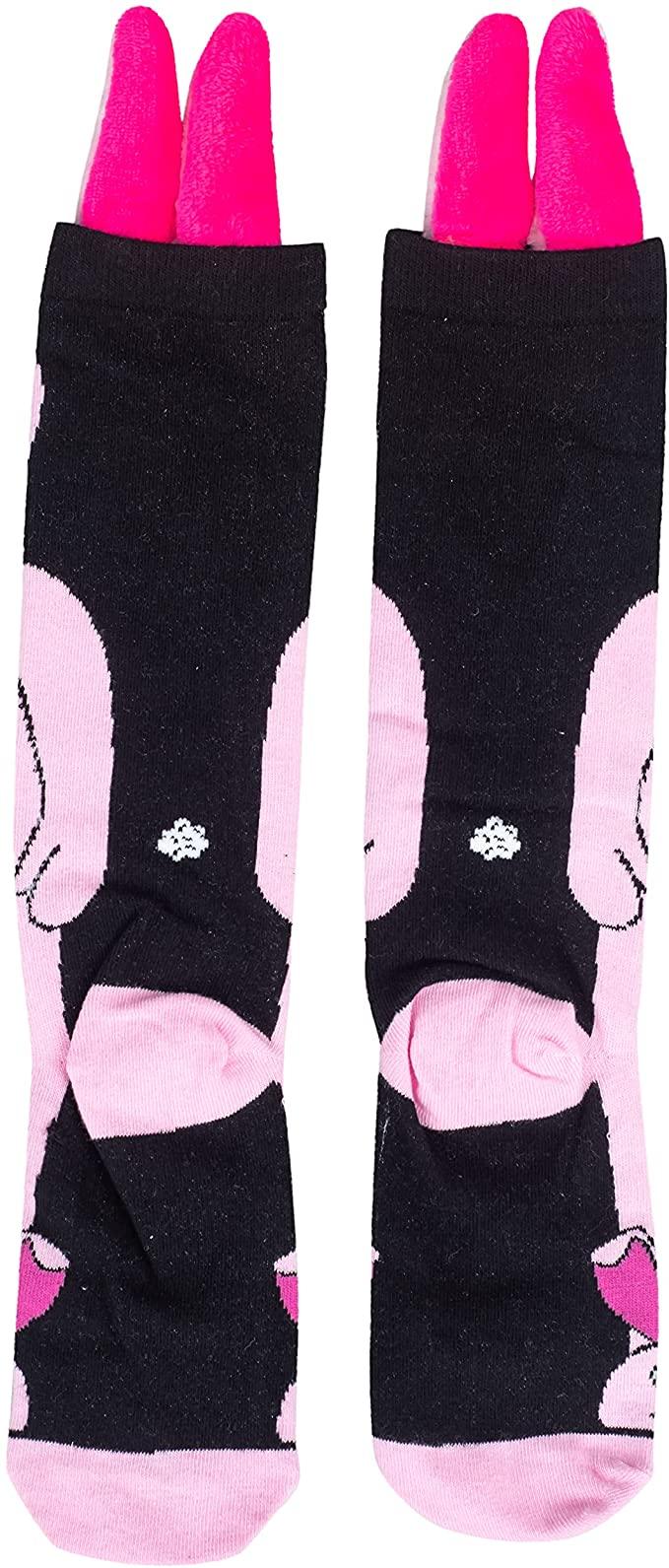 A Christmas Story Movie Ralphie Pink Bunny Socks 3D Ears Holiday Gift - Image 2