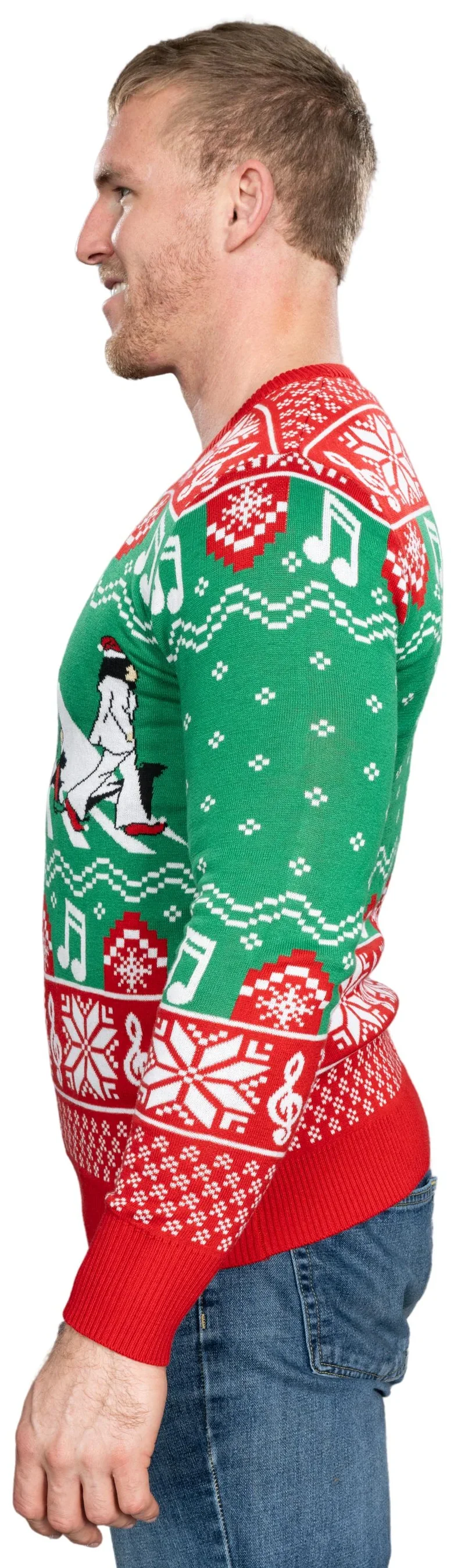 Abbey Elf Road Cross Walk Elves Adult Unisex Ugly Christmas Sweater - Image 2