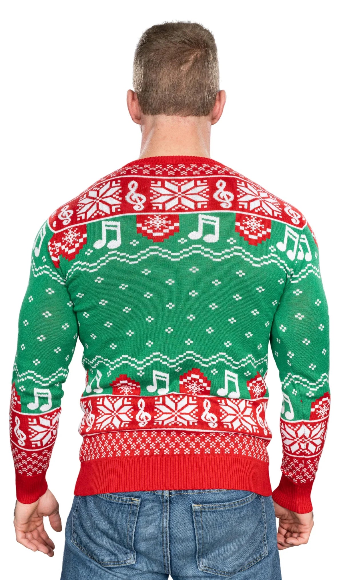 Abbey Elf Road Cross Walk Elves Adult Unisex Ugly Christmas Sweater - Image 3