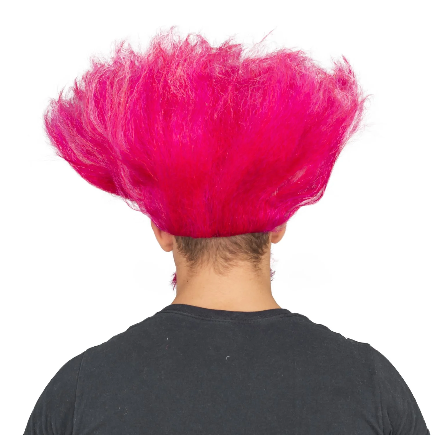 Adult Deluxe King Troll Pink Wig and Mustache Halloween Cosplay Costume Kit - Image 3