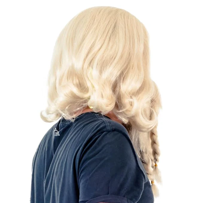 Adult Deluxe Viking Barbarian Norse Halloween Cosplay Costume Wig & Beard Set - Image 3