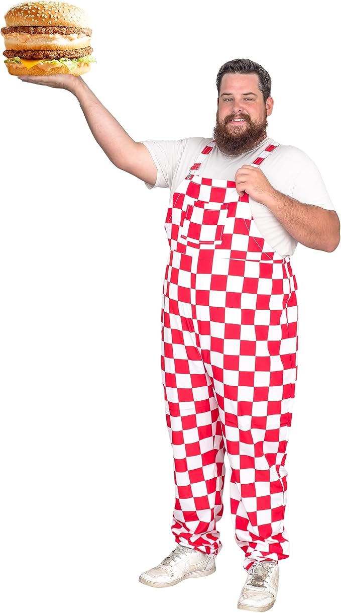 Adult Halloween Costume Big Boy Overall Pants - Image 8