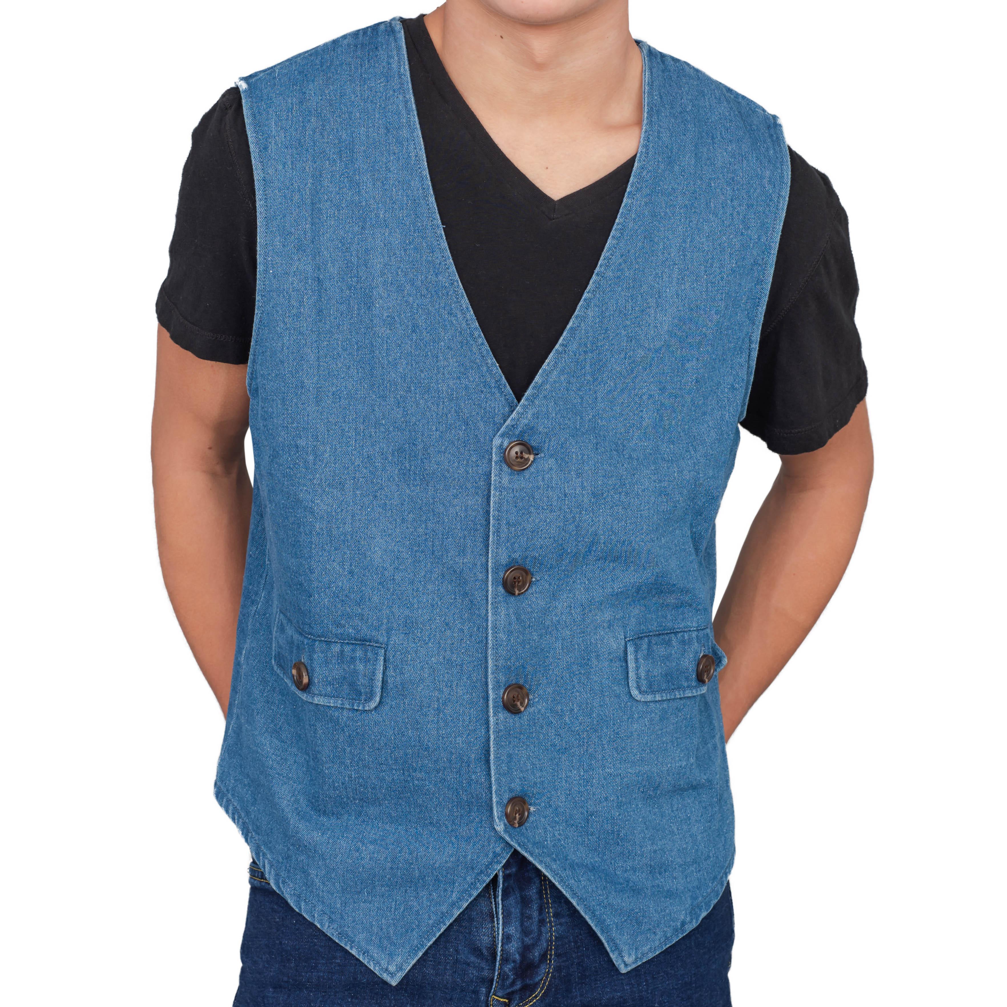 Adult Halloween Costume Uncle Rico Jeans Vest - Image 2