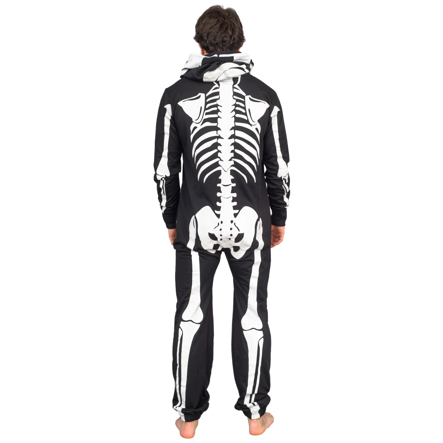 Adult Halloween Skeleton Cosplay Costume Glow in Dark Jumpsuit - Image 4
