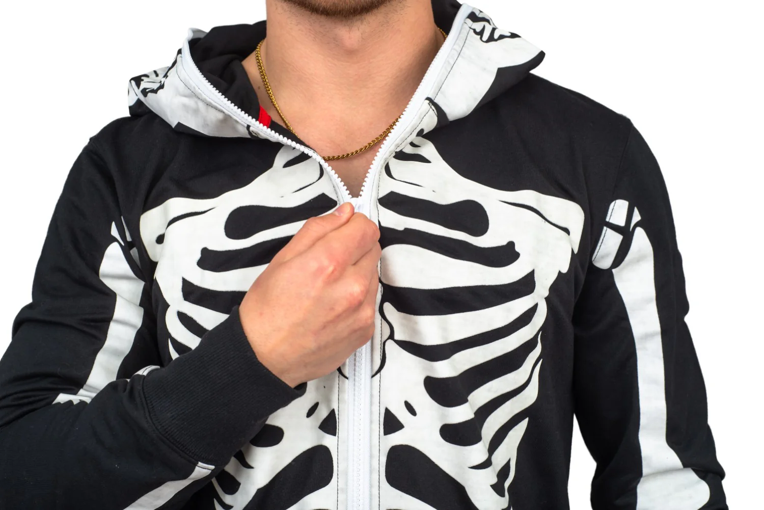 Adult Halloween Skeleton Cosplay Costume Glow in Dark Jumpsuit - Image 6