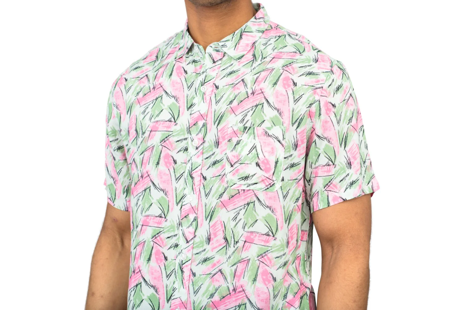 Adult Halloween Tropical Hopper Costume Cosplay Hawaiian Button Down Shirt - Image 2