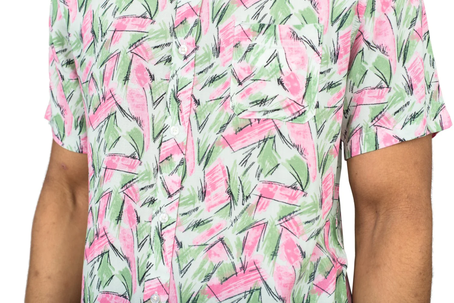 Adult Halloween Tropical Hopper Costume Cosplay Hawaiian Button Down Shirt - Image 3