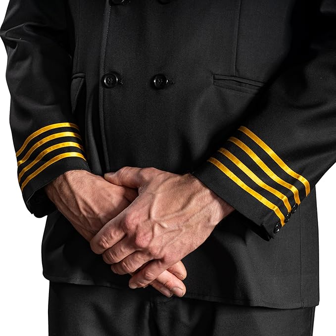 Adult Men's Pilots Uniform Halloween Cosplay Costume Deluxe Set - Image 6