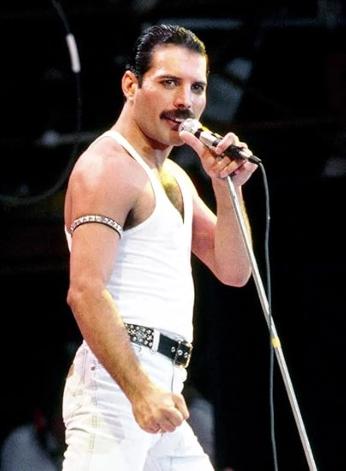 Adult Queen Freddie Music Studded Armband Halloween Cosplay Costume Accessory - Image 2