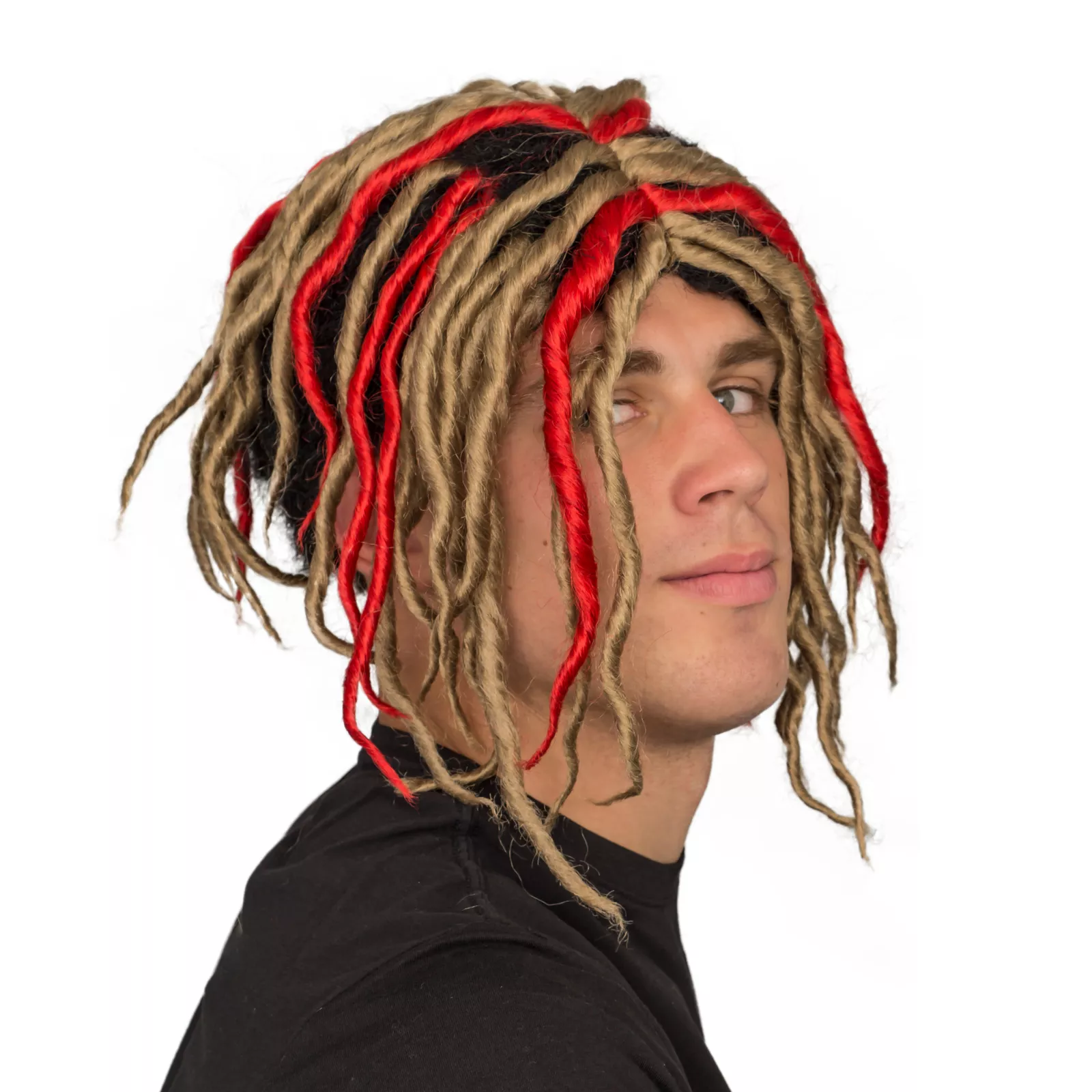 Adult Rasta Colorful Dreadlocks Halloween Cosplay Costume Wig - Image 3