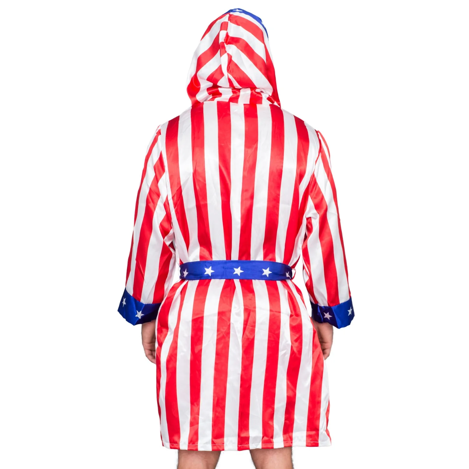 Adult Satin American Flag Robe Movie Boxer Halloween Cosplay Costume Replica Robe - Image 9