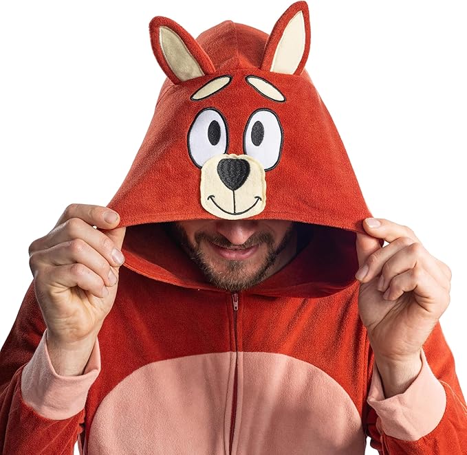Adult Unisex Playful Colorful Dog Adult Halloween Costume Cosplay Zip Up Pajama Jumpsuit - Image 11