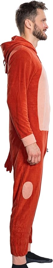 Adult Unisex Playful Colorful Dog Adult Halloween Costume Cosplay Zip Up Pajama Jumpsuit - Image 4