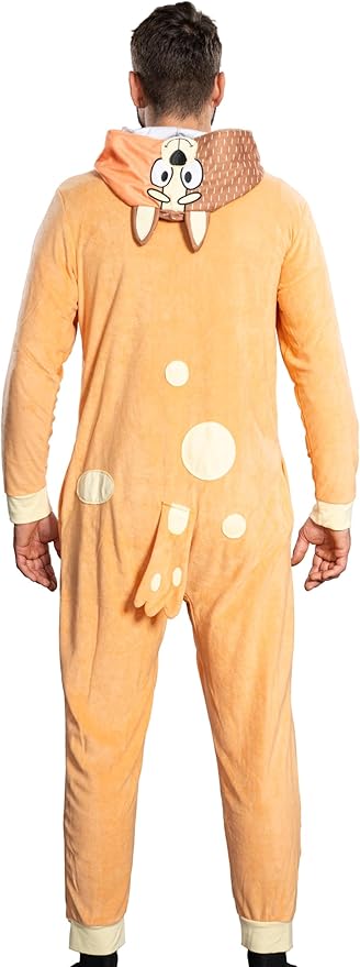 Adult Unisex Playful Colorful Dog Adult Halloween Costume Cosplay Zip Up Pajama Jumpsuit - Image 5