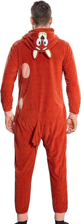 Adult Unisex Playful Colorful Dog Adult Halloween Costume Cosplay Zip Up Pajama Jumpsuit - Image 9