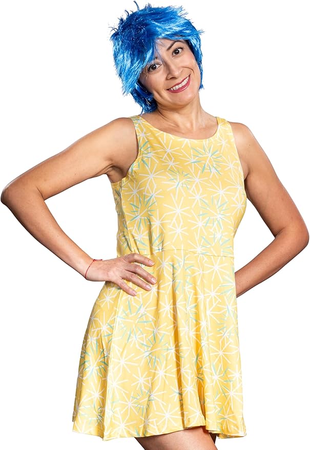 Adult Women’s Joy Cartoon Character Halloween Cosplay Costume 2-Piece Set - Image 4