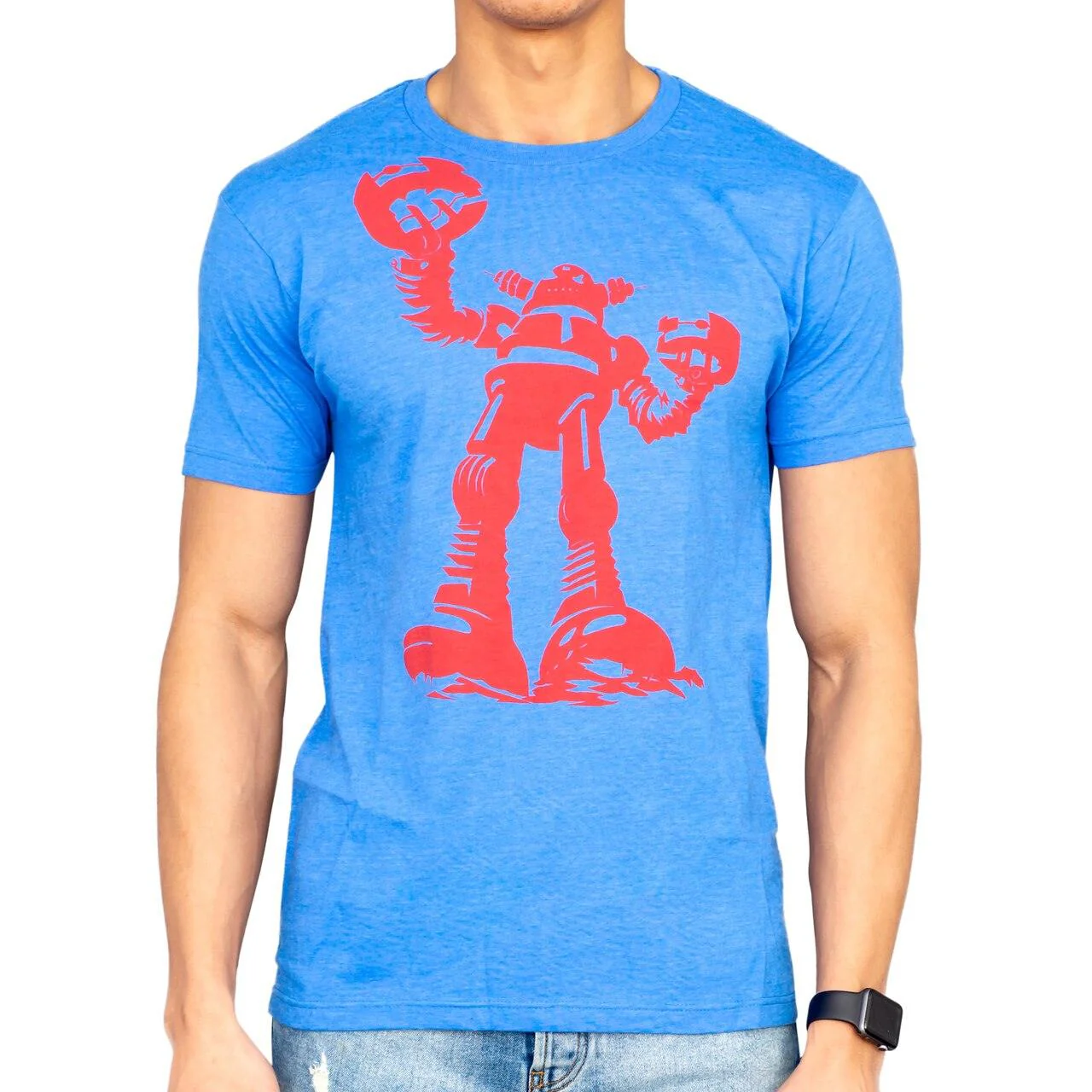 Ames Bros Destroyer Vintage Blue Adult T-shirt - Image 3