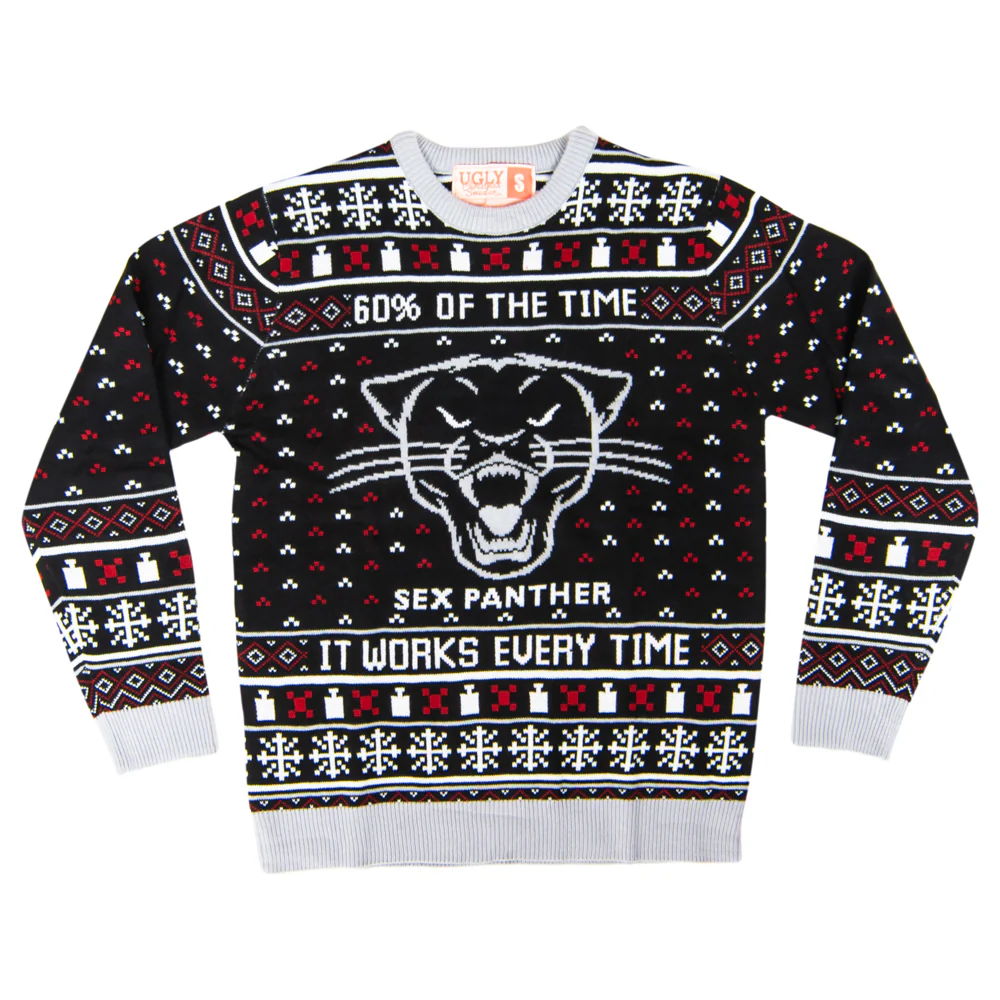 Anchorman Movie Panther Black Ugly Christmas Sweater - Image 4