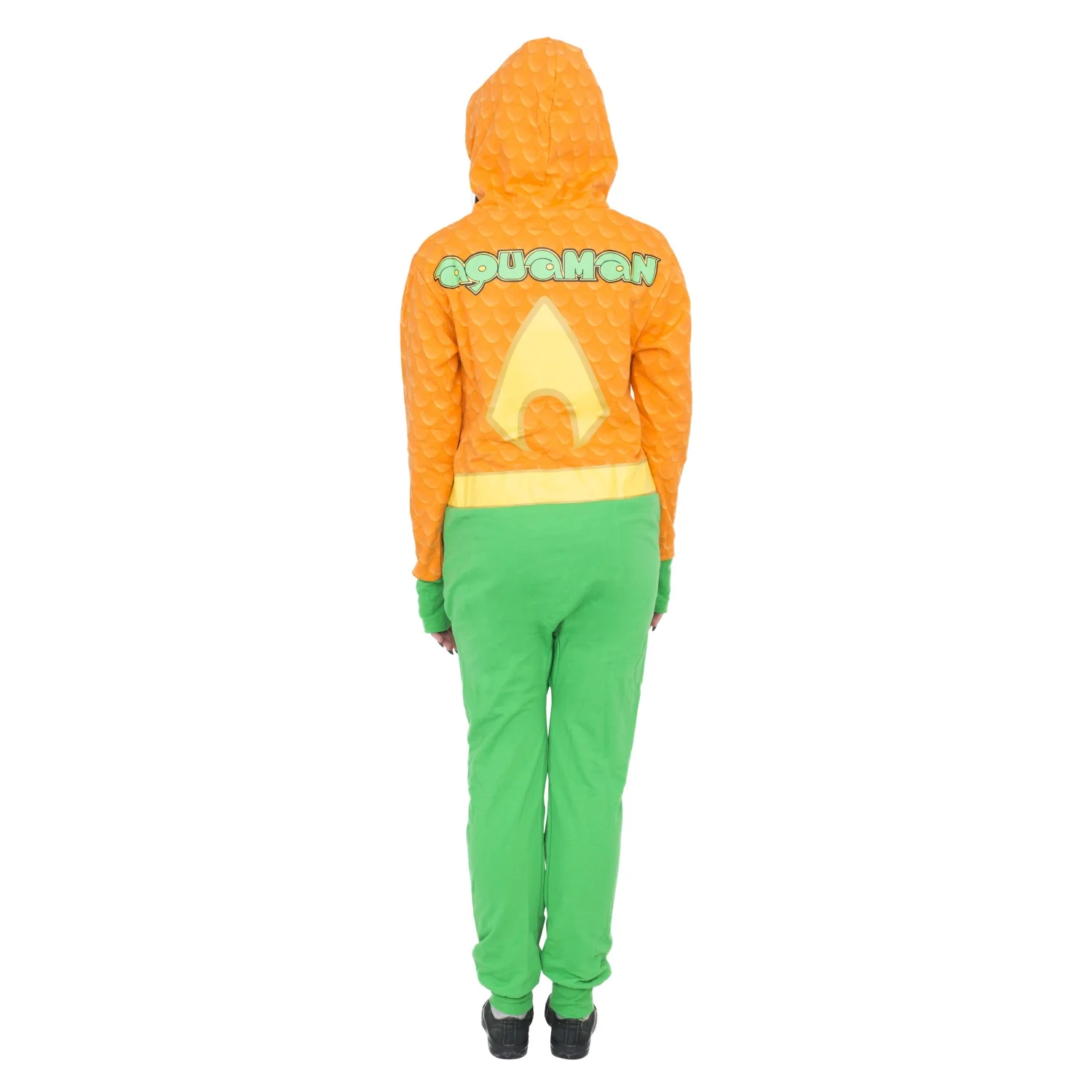Aquaman Women's DC Comics Hooded One Piece Pajama Set - Image 2
