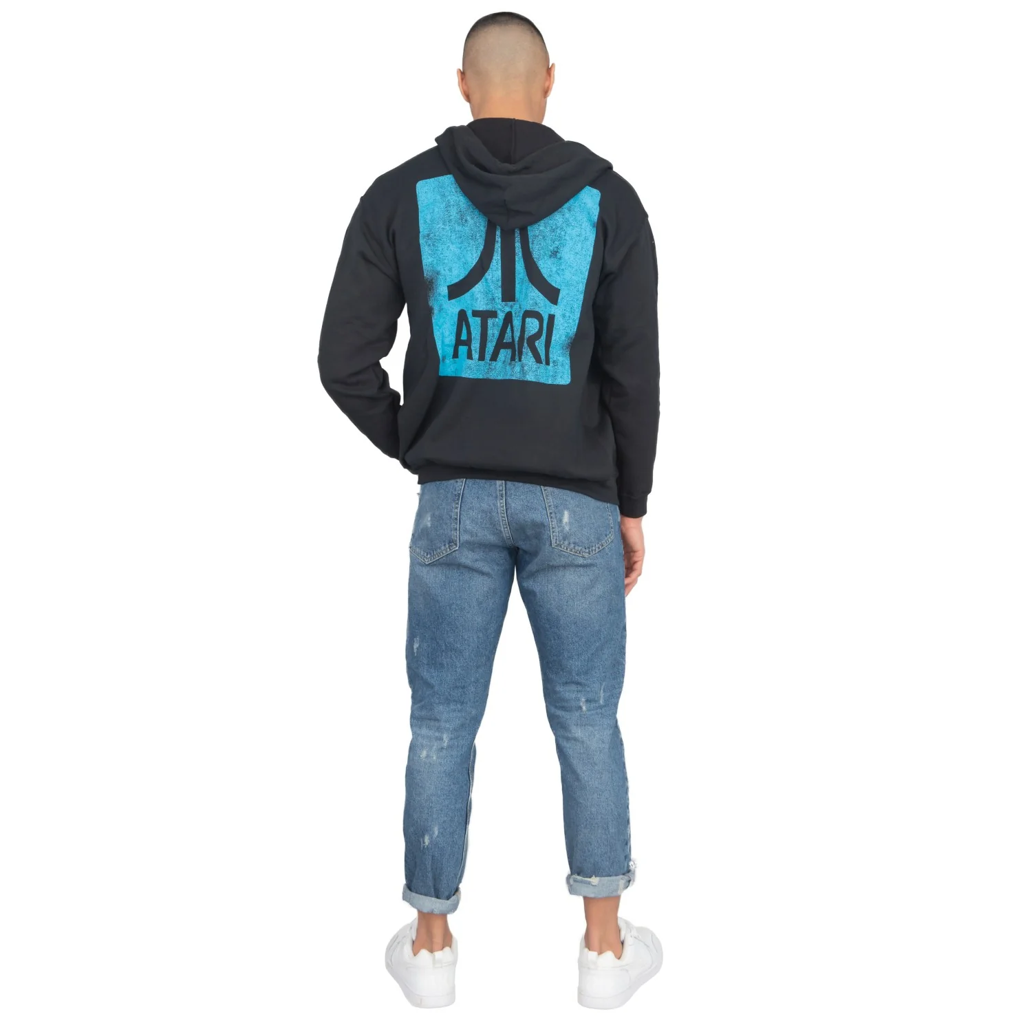 Atari Adult Unisex Back & Chest Square Logo Zip Up Hoodie - Image 3