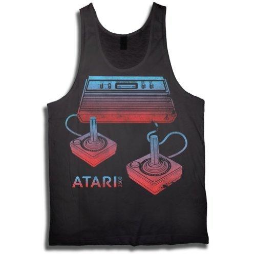 Atari Video Game Console and Joysticks Adult Black Tank Top