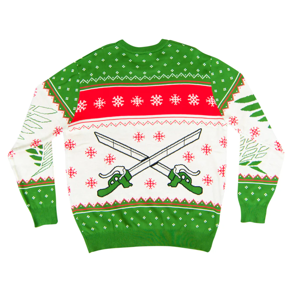 Attack on Titan 4 Kanji and Swords Ugly Christmas Sweater - Image 5