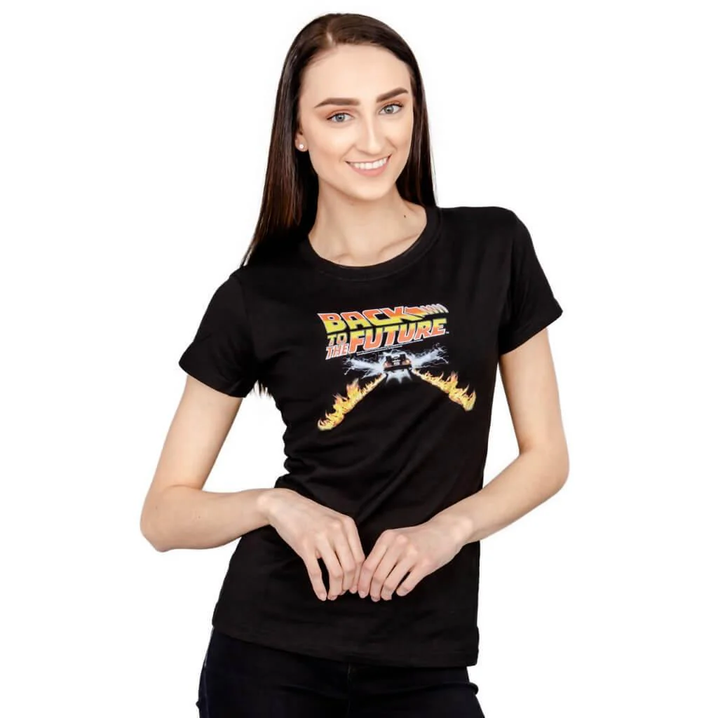 Back to the Future Flames Juniors T-shirt - Image 3