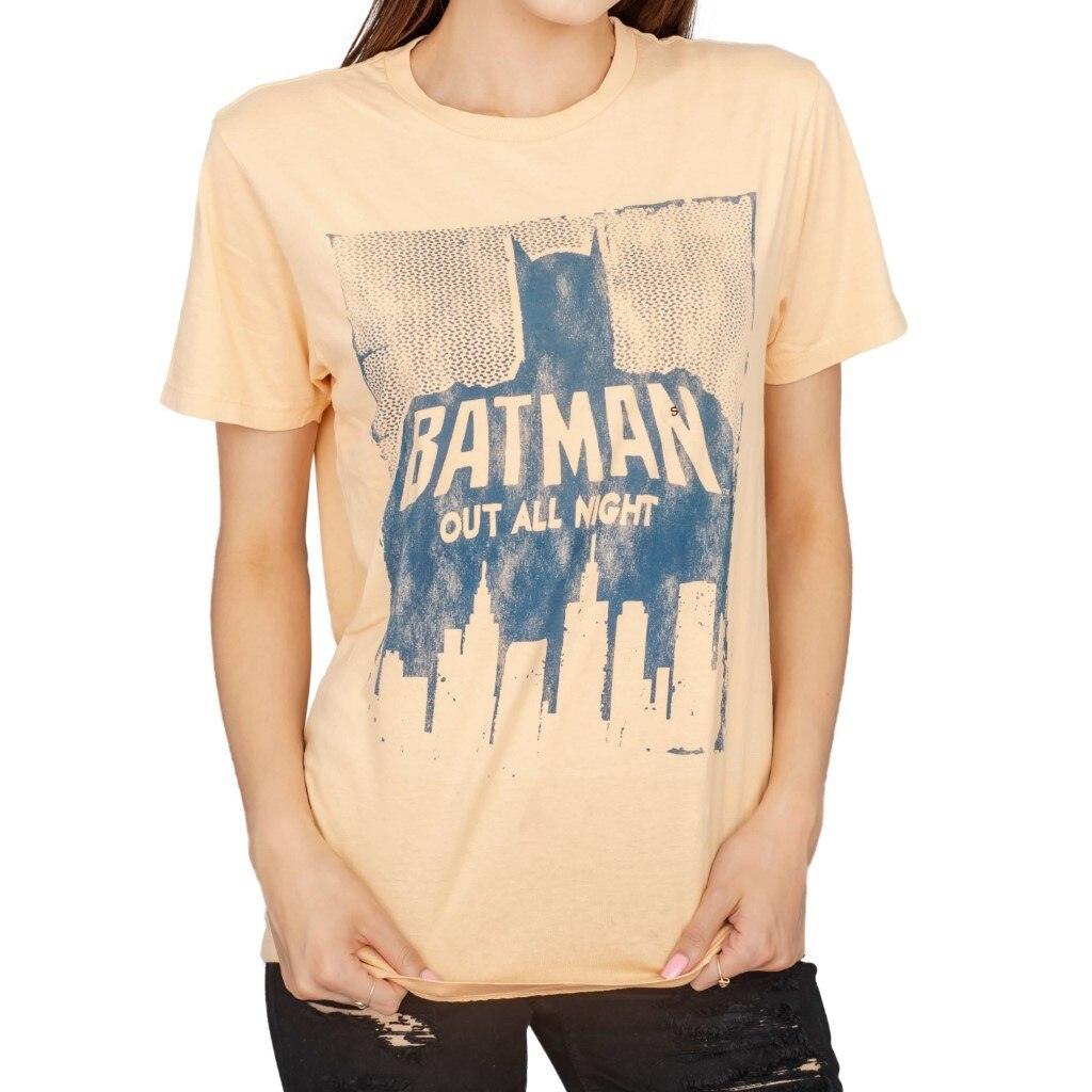 Batman Out All Night Beach Peach Adult Tee - Image 3