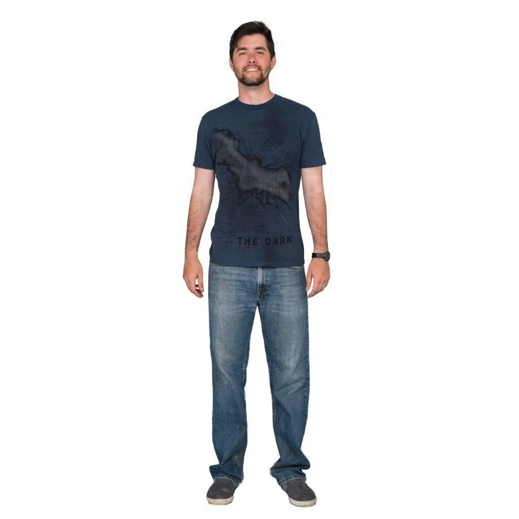 Batman Stay Tune The Dark Navy T-Shirt - Image 2