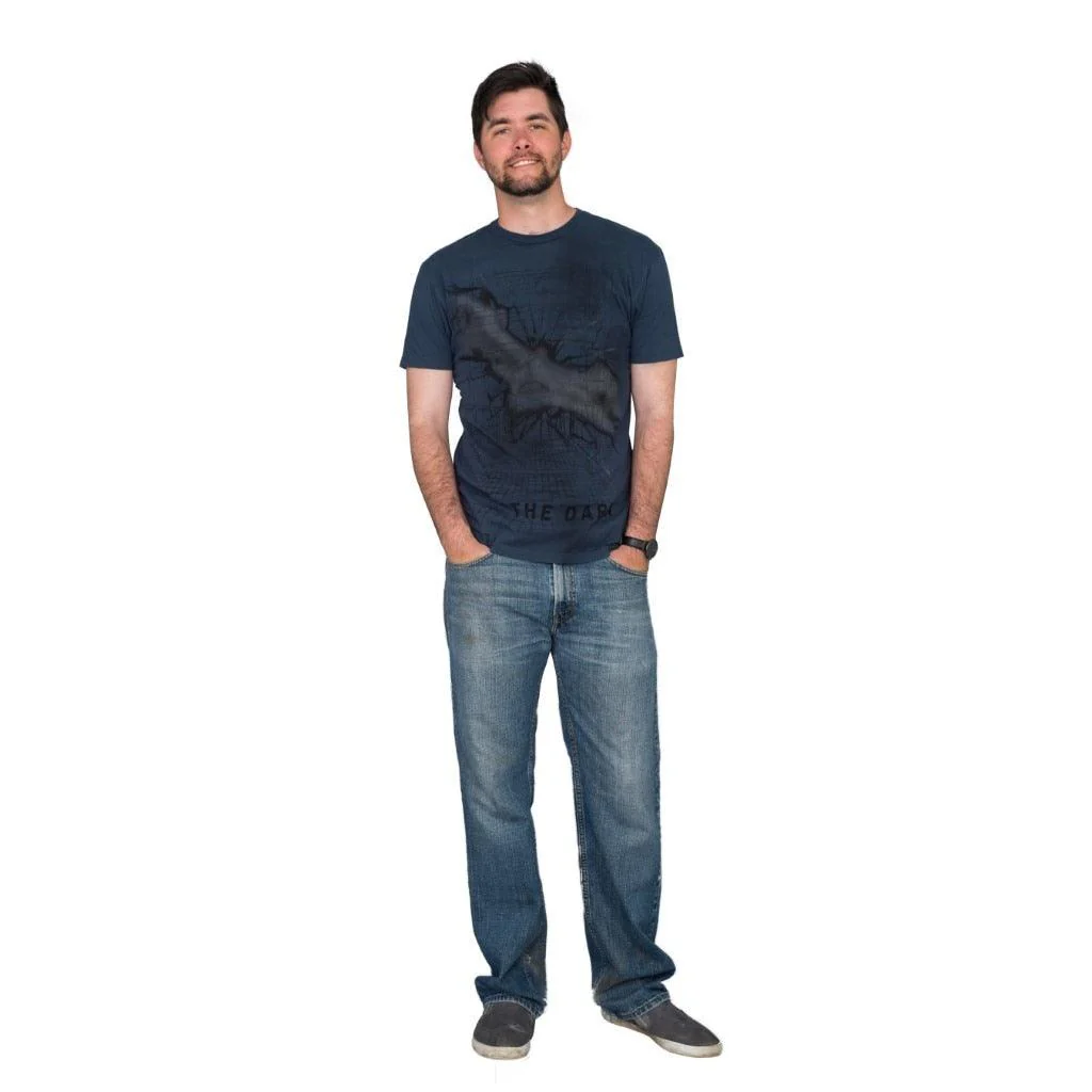 Batman Stay Tune The Dark Navy T-Shirt - Image 3
