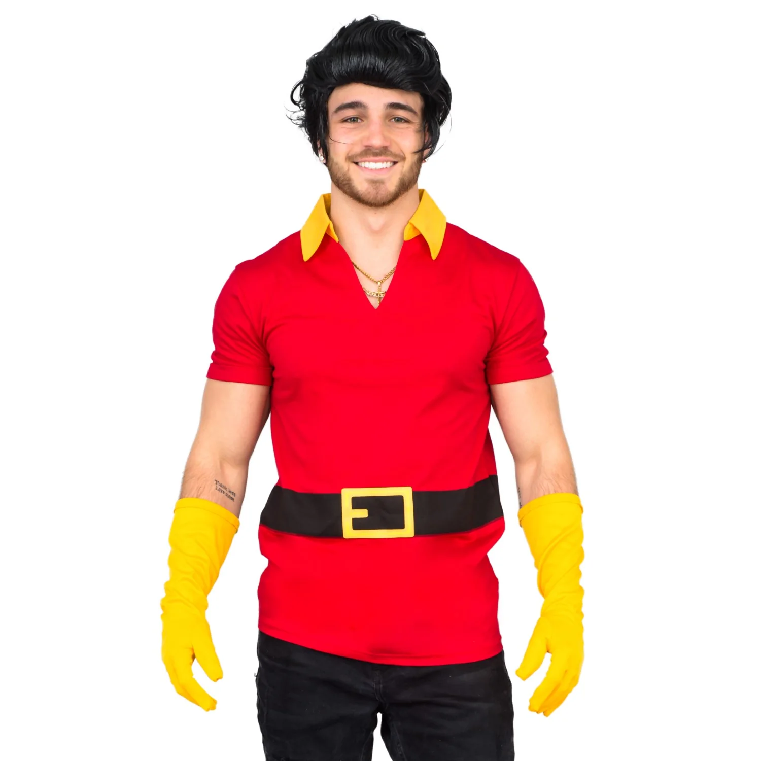 Beast Hunter Men's Halloween Cosplay Costume Shirt Gloves and Wig Set