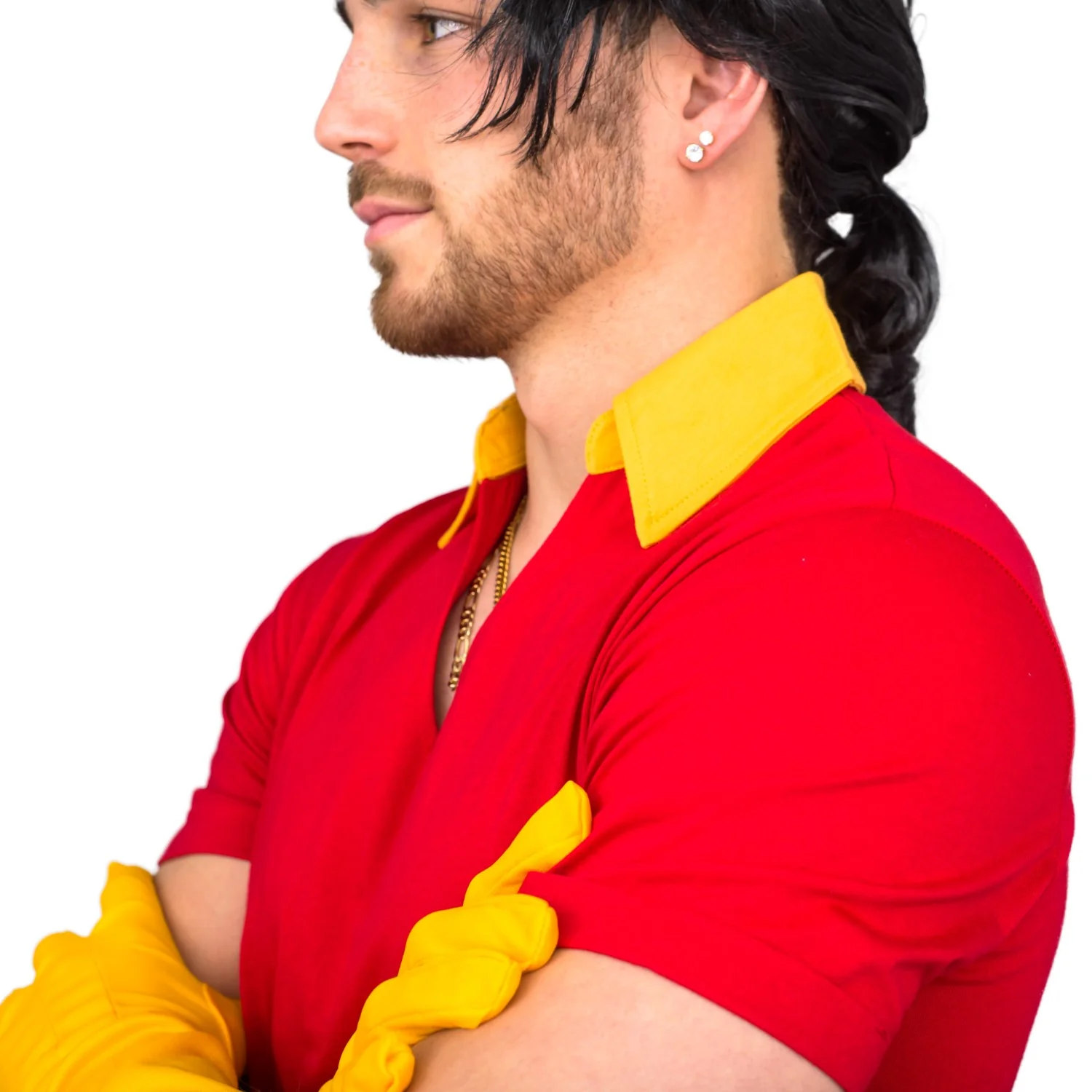 Beast Hunter Men's Halloween Cosplay Costume Shirt Gloves and Wig Set - Image 3