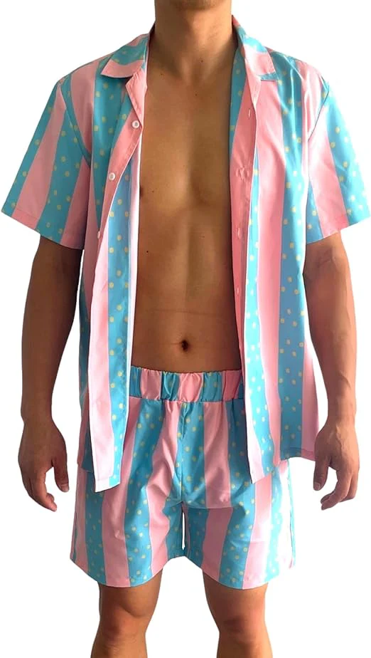 Beauty Boy 80's Dool Movie Ken Button Up Shirt and Shorts Set - Image 2
