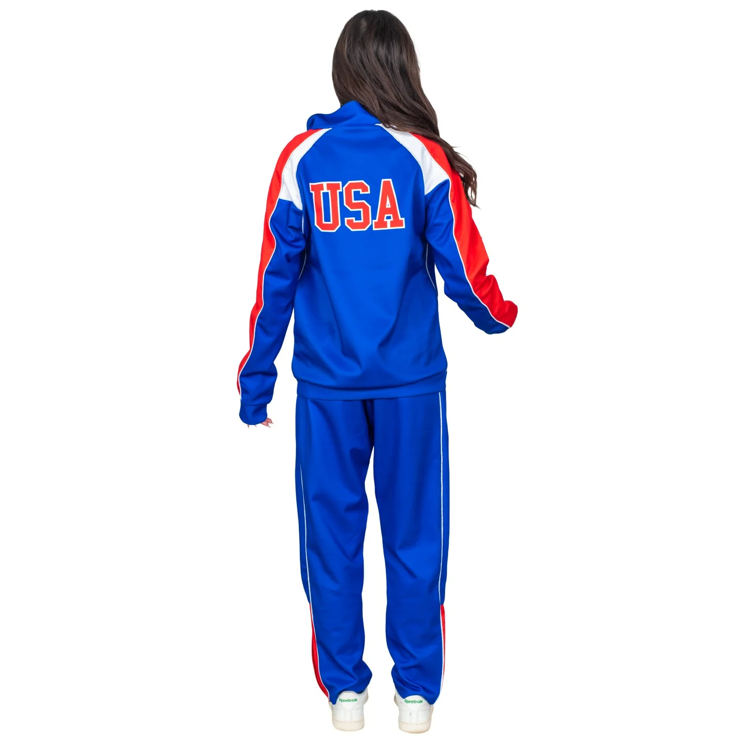 Beer Fest USA Blue and Red Tracksuit Jacket and Pants Halloween Costume Cosplay - Image 4