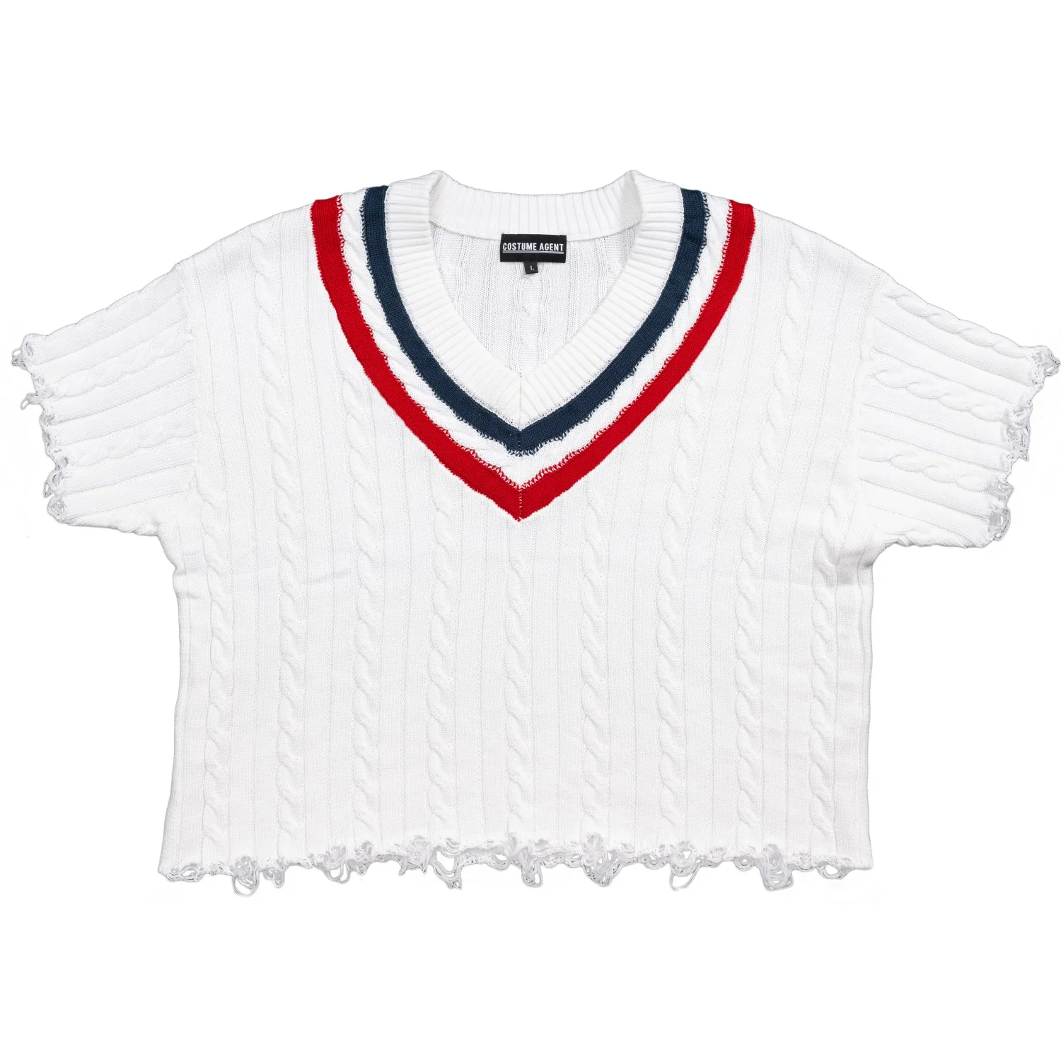 Distressed Knit Sweater Costume Top for Halloween and Cosplay - Image 2