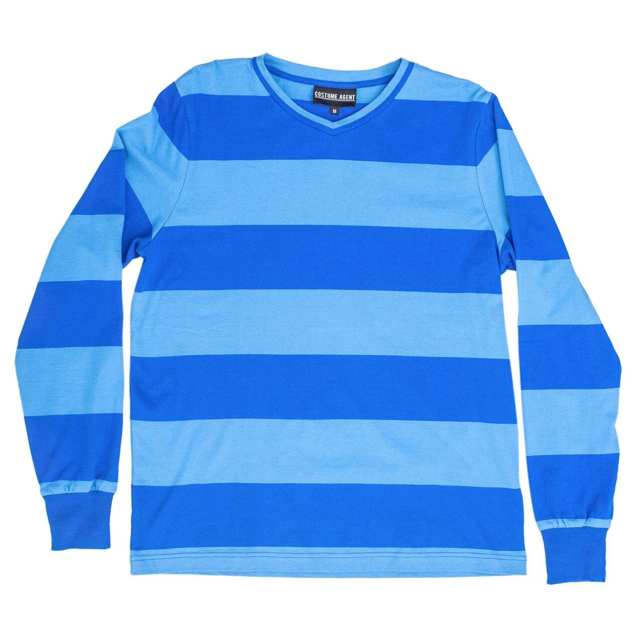 Blue and Detective Halloween Costume Blue Striped Shirt - Image 2