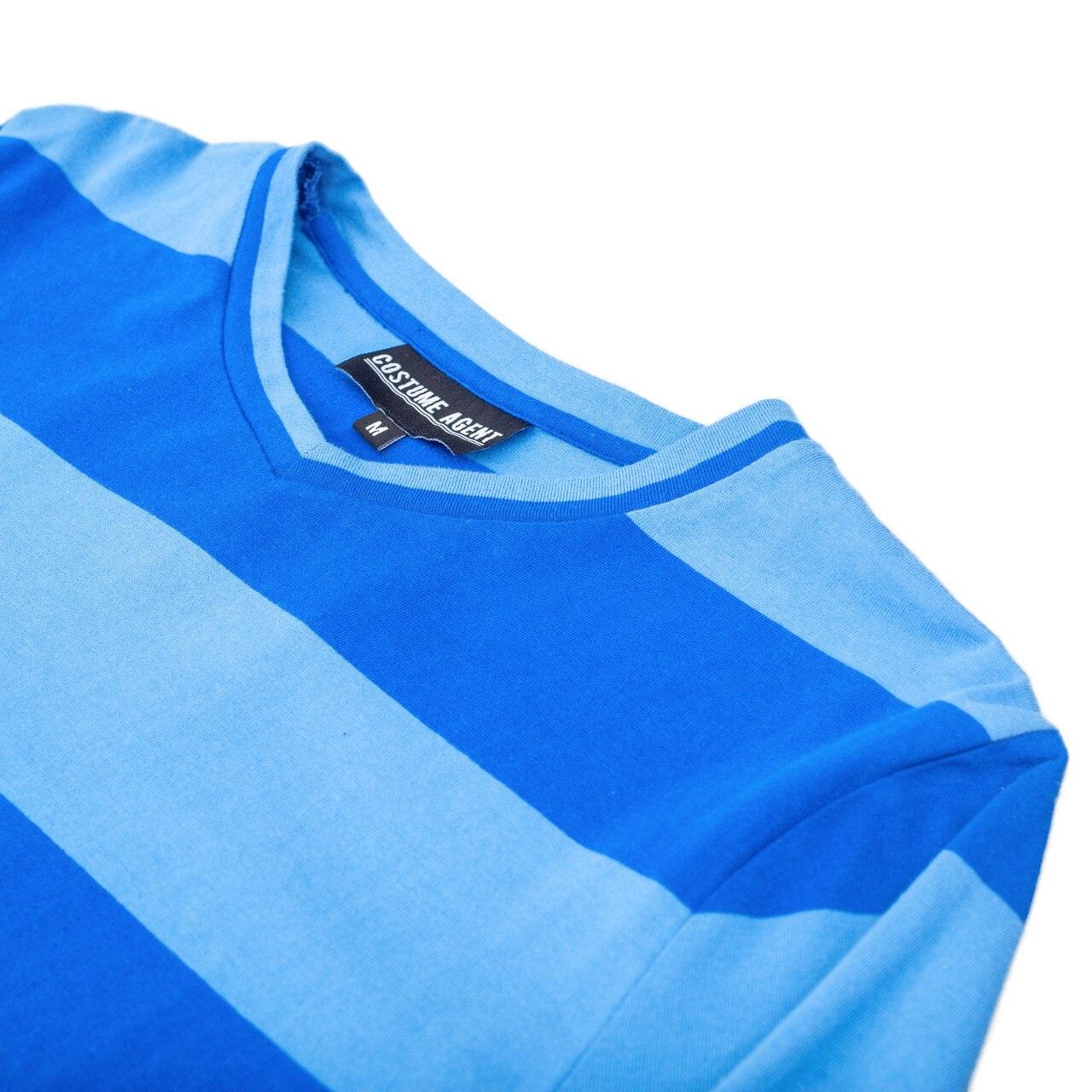 Blue and Detective Halloween Costume Blue Striped Shirt - Image 3